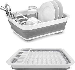 lot 16343 image: udNmlaiebot Drying Rack Kitchen, Dish Drying Rack, Dish Racks for Kitchen Counter, Dish Rack, Collapsible Dish Drying Rack��Suitable for Kitchens, motorhomes, Yachts, Campers (Off-White)