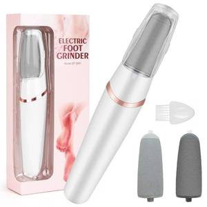 lot 16345 image: Electric Foot File and Callus Remover,Professional Pedicure Tools for Dry, Calluses, Dead, Cracked, Hard Skin,Equipped with 2 Grinding Heads and 1 Cleaning Brush