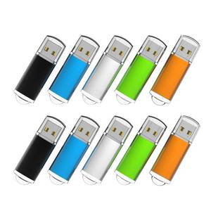 lot 16352 image: RAOYI 10 Pack 32GB USB Flash Drives USB 2.0 Memory Stick Bulk Thumb Drives Thumb Drive Jump Drive (5 Mixed Colors Black Blue Green Orange Silver)