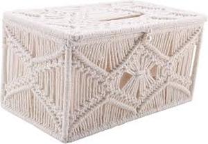 lot 1300 image: Whites container tray made of white cloth white yarn pattern