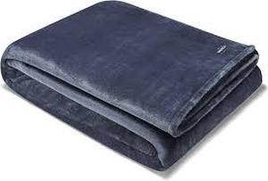 lot 3666 image: Oeko-Tex Certified Plush Blue Blanket Twin Size