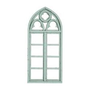 lot 4234 image: Decorative Wooden Window Frame with Arched Top