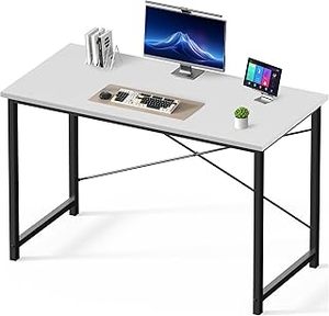 lot 5370 image: White Modern Computer Desk GDZ-47IN-WT