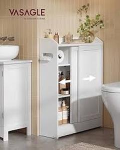 lot 5373 image: Vasagle Bathroom Cabinet BBC752WHU1S