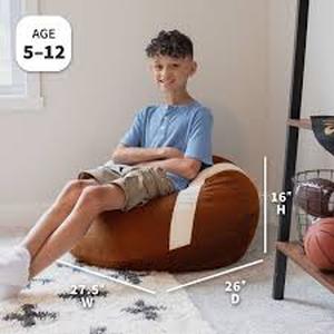 lot 7230 image: Big Joe Football Bean Bag Chair