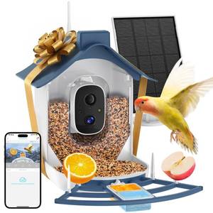 lot 1323 image: Azonanor Smart Bird Feeder with Camera for Backyard, AI Bird Species Identification, Solar Powered Outdoor Bird Camera with Auto Capture & App Notifications