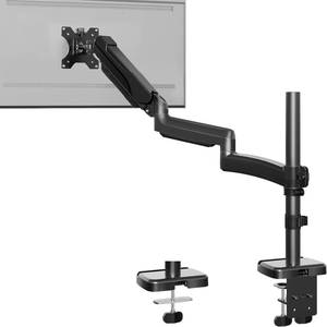 lot 1338 image: ErgoFocus Long Arm Monitor Mount, 13 to 32 inch Computer Desk Mount, Extra Long Adjustable Stand, Hold up to 19.8lbs, Tall Arm with Tilt, Swivel, Rotation, VESA 75100mm