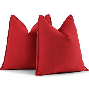 lot 2481 image: ZWJD Red Pillow Covers 24x24 Set of 2 Chenille Throw Red Pillows Cushion Covers with Elegant Design Soft and Luxurious Decorative Pillows for Couch, Bed, and Christmas Decor