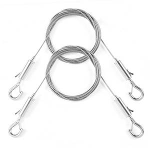lot 2483 image: SIDENUO Adjustable Picture Hanging Wire Kit,Heavy Duty Hardware for Hanging Pictures,Paintings,Artwork and Mirrors on Walls,2 Kit,1m x1.5mm Stainless Steel Cables Hanging Rope,Hold Up to 66lbs