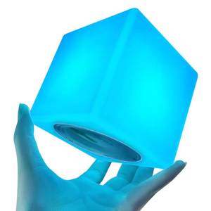lot 2484 image: LOFTEK 4-inch LED Cube Lights RGB 16 Colors Tesseract Cube, Cosmic LED Mood Lamp with Remote Control, IP65 Waterproof Rechargeable Bedside Lamp Night Lights for Kids Nursery Toys Gift