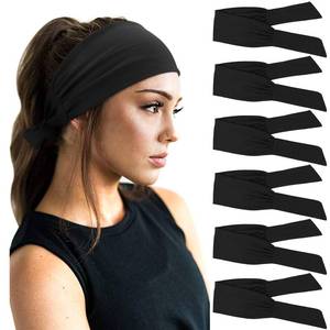 lot 2490 image: DRESHOW 6 PCS Adjustable Headbands for Women Knotted Headbands Elastic Non-Slip Fashion Hair Bands for Workout Sports Running Yoga