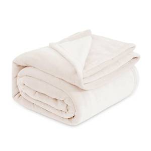 lot 3732 image: Bedsure GentleSoft Fleece Blankets Queen Size Cream - Bed Blanket Soft Lightweight Plush Fuzzy Cozy Luxury Microfiber, 90x90 inches