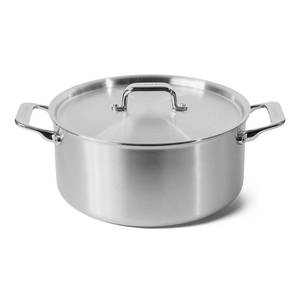 lot 3737 image: Misen 6.75 QT Stainless Steel Stock Pot with Lid - Stew & Soup Pot with Handles - Large Pot for Cooking