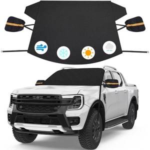 lot 4289 image: Kohree 76 x 49 inches Windshield Cover for Ice and Snow with Side Covers, Flexible 600D Oxford Fabric, All-Seasons Windshield Cover Sunshade Protector for Cars Trucks SUV MPV, Car Accessories