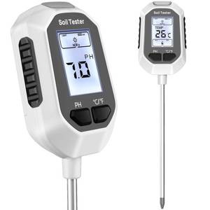 lot 4307 image: YAMRON 4-in-1 Soil Moisture Meter, Digital Plant TemperatureSoil Moisture Test & PH MeterSunlight Intensity, Backlight LCD Display for Gardening, Farming and Outdoor Plants