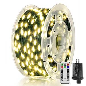 lot 4357 image: BrightChristmas 300 LED 98 FT Christmas Lights, Waterproof Outdoor String Lights with Remote and Timer, Christmas Tree Lights with 8 Modes Dimmable, Fairy Lights for Holiday Decor (Warm White)