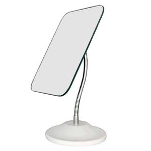 lot 4358 image: YEAKE Adjustable Flexible Gooseneck Makeup Mirror,360°Rotation Folding Portable Desk Vanity Mirror with Stand Shower Shaving Cosmetic Mirror Square