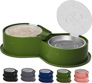 lot 5423 image: Newget Stainless Steel Dog Bowl Set with Lids, 304 Metal Dual Food & Water Bowls for Dogs & Cats, Large Capacity Pet Feeder with Cover Keeps Food Fresh, Anti-Skid Dog Dish for SmallMediumLarge Pets