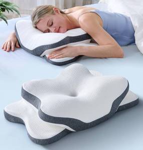 lot 5428 image: 5X Pain Relief Cervical Neck Pillow for Neck Support, Ergonomic Cooling Side Sleeper Pillow for Sleeping, Odorless Contour Memory Foam Pillows, Bed Pillow for Side Back Stomach Sleeper