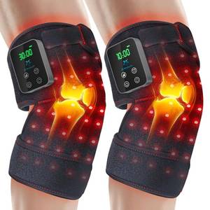 lot 5452 image: 2-Pack Red Light Therapy for Knee Brace, Wireless 72 LEDs Knees Wraps with 660nm & 850nm Infrared Light, 3000mAh Battery, Heat & Pulse for Knee Elbow Shoulder Joint Pain Relief
