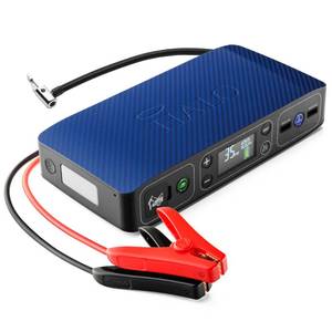 lot 5463 image: HALO Bolt Air 58830 Portable Car Battery Jump Starter  100 PSI Air Compressor, 58.8Wh USB Power Bank, Emergency Floodlight & Charger, Jumps Cars SUVs & Trucks, Inflates Tires, TSA Approved �� Blue