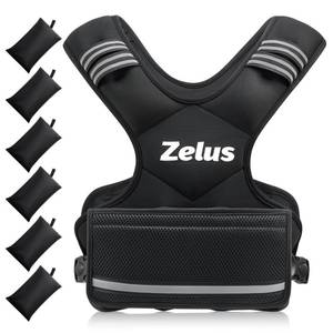 lot 5472 image: ZELUS Weighted Vest for Men and Women  4-10lb11-20lb20-32lb Vest with 6 Ironsand Weights for Home Workouts  Adjustable Body Weight Vest Exercise Set for Cardio and Strength Training (11-20 lb.)