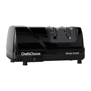 lot 5509 image: ChefsChoice Electric Knife Sharpeners Diamond Hone with 100-Percent Diamond Abrasives and Precision Angle Guides with XV Technology for 15-Degree Straight-Edge and Serrated Knives, 2-Stage, Black
