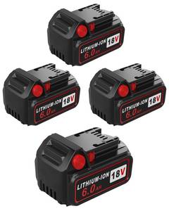 lot 5515 image: Bslite 4-Pack 18V Battery Replacement for Milwaukee M18 Battery 6.0Ah, Baterias Compatible with M18 Milwaukee Battery Tools and Charger
