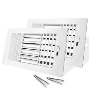 lot 5574 image: A2 Pcs 10x6 Inch (Duct Opening) Air Vent Cover Ceiling Register, LouanXpert 3-Way Plastic Ceiling Register Sidewall Vent Covers Inlet wManual Adjuster for Office, Bathroom, Toilet