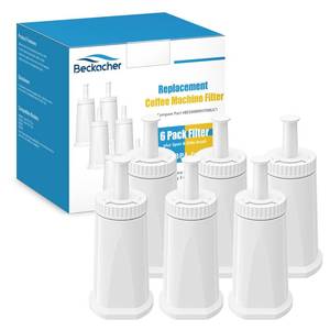 lot 6164 image: 6 Pack Upgrade Water Filters Compatible with Breville BES880 Barista Touch, BES990 BES980 Oracle Touch and BES878 BES920 Bambino ClaroSwiss Sage Espresso coffee Machine, #BES008WHT0NUC1