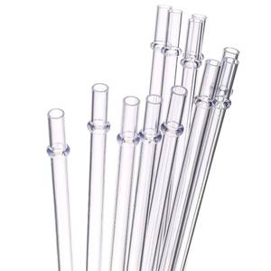 lot 6166 image: Dakoufish 7 Inch Clear Reusable Plastic Drinking Straws for 10 oz & 12 oz Short Mini JarTumbler,Set of 12 Straws with Cleaning Brush (7inch, Clear)
