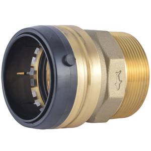 lot 6174 image: SharkBite 2 Inch MNPT Adapter, Push to Connect Brass Plumbing Fitting, PEX Pipe, Copper, CPVC, PE-RT, HDPE, UXL115450M