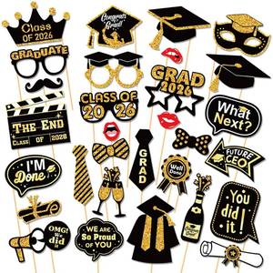 lot 6204 image: A30 Pcs Graduation Photo Booth Props 2026,Grad Party Supplies for College, Graduation Deco Class Favors Supplies, Party Decorations Set Picture Props
