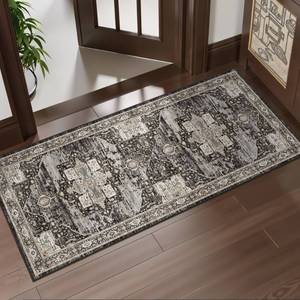 lot 6258 image: RUUGME 2x4 Runner Rug - Perfect for EntrywayHallwayKitchenBathroom Easy to Clean & High-Traffic Durability Stain Resistant and Ultra Thin Home Daily Use - Gifts for HouseholdsNewlyweds 2x4 Black