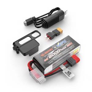 lot 6271 image: HYPER GO Angry Snail 3S2000 RC Car Upgrade Accessories 3S 11.1V 2000 mAh 25C LiPo Battery, Spare Parts RC Battery All 114, 116 Scale