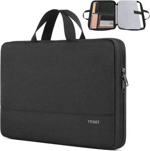 lot 6317 image: Ytonet Laptop Sleeve Case 17 17.3 Inch, Water Resistant Laptop Cover TSA Travel Business Computer Carrying Bag with Handle, Compatible with HP Dell Lenovo Asus Chromebook Notebooks, Black