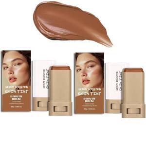 lot 6322 image: 2PCS 3-in-1combining Foundation Stick Beauty Balm Serum Boosted Skin Tint,Solid Tinted Moisturizing Serum Contour Foundation Face for Women,Natural Finish Makeup,Buildable Medium-to-Full Coverage(#03)