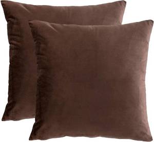 lot 6332 image: RainRoad Brown Throw Pillows Covers Set of 2 Soft Velvet Decorative Pillow Covers 20x20 Inch for Couch Bed(Brown-Velvet, 20 x 20(Pack of 2))
