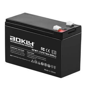 lot 6351 image: A AOKLY 12V 7Ah Replacement Battery 6fm7 Rechargeable Sealed Lead Acid Battery SLA AGM Power Source Maintenance Free