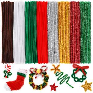 lot 6394 image: IOOLEEM Christmas Pipe Cleaners, 200pcs in 8 Christmas Colors, Chenille Stems for Christams, DIY Christmas Crafts and Party Decors, Art and Craft Supplies.