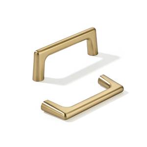 lot 6403 image: khtumeware 2 Pack Brushed Brass Cabinet Pulls 3.5 Inch(89mm) Hole Centers Satin Gold Cabinet Pulls Kitchen Cabinet Hardware for Cupboard Drawer Handles Dresser Pulls