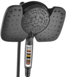 lot 7364 image: INAVAMZ Black Shower Heads with Handheld Spray Combo 2.5GPM 10�� Rainfall Shower Head & Detachable Shower Head, 9 Spray Settings Handheld Shower Head with ONOFF Switch and 15-Stage Filter