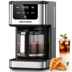 lot 7367 image: AIRMSEN 14-Cup Programmable Drip Coffee Maker �� 1000W Fast Brewing Coffee Machine with Timer, Delay Start & 2H Keep-Warm, 73oz Tank, Touchscreen & Glass Carafe �� Perfect for Home & Office Use