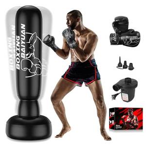 lot 7398 image: 71 Freestanding Punching Bag for Adults Teens, Thickened Boxing Bag with Stand Kicking Bag Heavy Bag with Boxing Gloves & Electric Air Pump, for Beginners Training MMA Thai Taekwondo Fitness