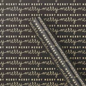 lot 8249 image: 20 sq ft Merry Christmas Gift Wrap Black - Wondershop�� FSC Certified, 30 Width