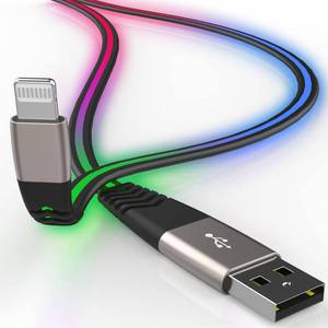 lot 8271 image: LED Apple MFi Certified iPhone Charger, Led Breathing Light Lightning Cable Fast Charging Cord for iPhone 14 Pro Max131211 Pro MaxMiniXS MAXXRXSX87Plus iPad AirPods 6ft,RGB