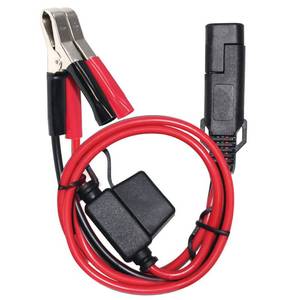 lot 8273 image: SPARKING 1.5FT 12V Battery Alligator Clip to SAE 2Pin Quick Disconnect Cable SAE to Battery Clamp Cable 7.5A Fuse(1 PACK)
