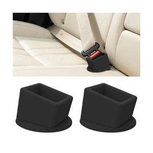 lot 8281 image: Ywdiml 2PCS Car Seat Belt Buckle Holder, Silicone Vehicle Rear & Front Seatbelt Buckle Booster for Easy Access, Automotive Interior Safetybelt Fixer Cover, Universal for SUV Sedan Truck (Black)