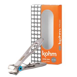 lot 8288 image: KOHM Nail Clippers for Thick Nails - Heavy Duty, Wide Mouth Professional Fingernail and Toenail Clippers for Men, Women & Seniors, Silver