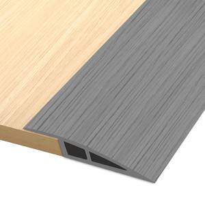 lot 8328 image: Vinyl Door Threshold Flooring Transition Strip Self Adhesive Carpet Edging Strip for Laminate Doorway Edge Threshold from 15 to 25 (Light Gray Wood Grain, 3.3 Ft)